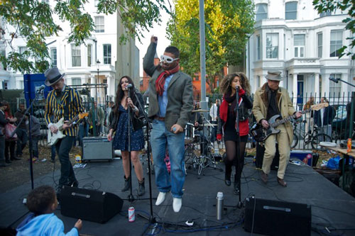Rotten Hill Gang performing in Powis Square