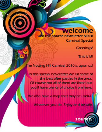 Ssource Newsletter N018 Notting Hill Carnival Special 2010 Best of After Parties